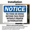 Signmission No Food Or Drink Beyond This Point Without, 14 in W x Rectangle, Vinyl Decal OS-2PACK-NS-D-1014-L-14591 - alternate 6